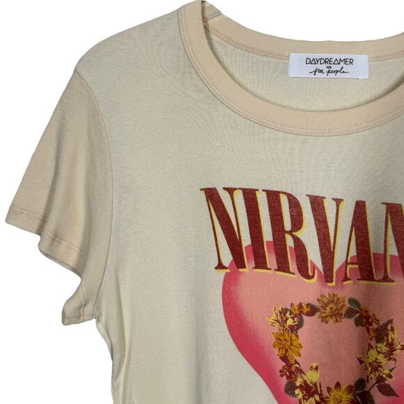 Daydreamer for Free People Nirvana Heart Shaped Box Shrunken Tee Large New - Picture 5 of 8